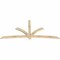 Ekena Millwork Davenport Rough Sawn Timber Gable Bracket, Douglas Fir, 96"W x 44"H x 2"D x 4"F, 11/12 Pitch GBW096X44X0204DAV00RDF - alternate 5